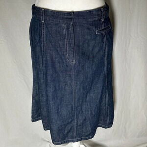 LL Bean chambray skirt size 14 petite